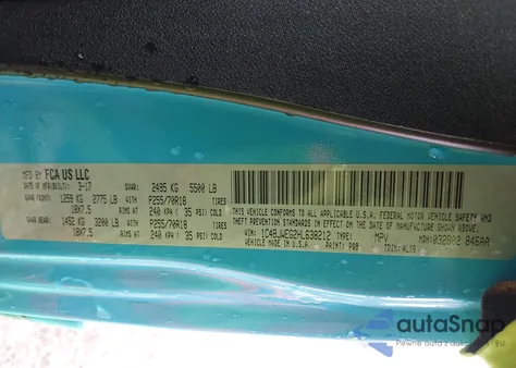 2017 Jeep Wrangler Unlimited Sahara 4X4 из США, поврежденный, VIN 1C4BJWEG2HL638212